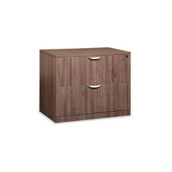 brown two drawer file cabinet
